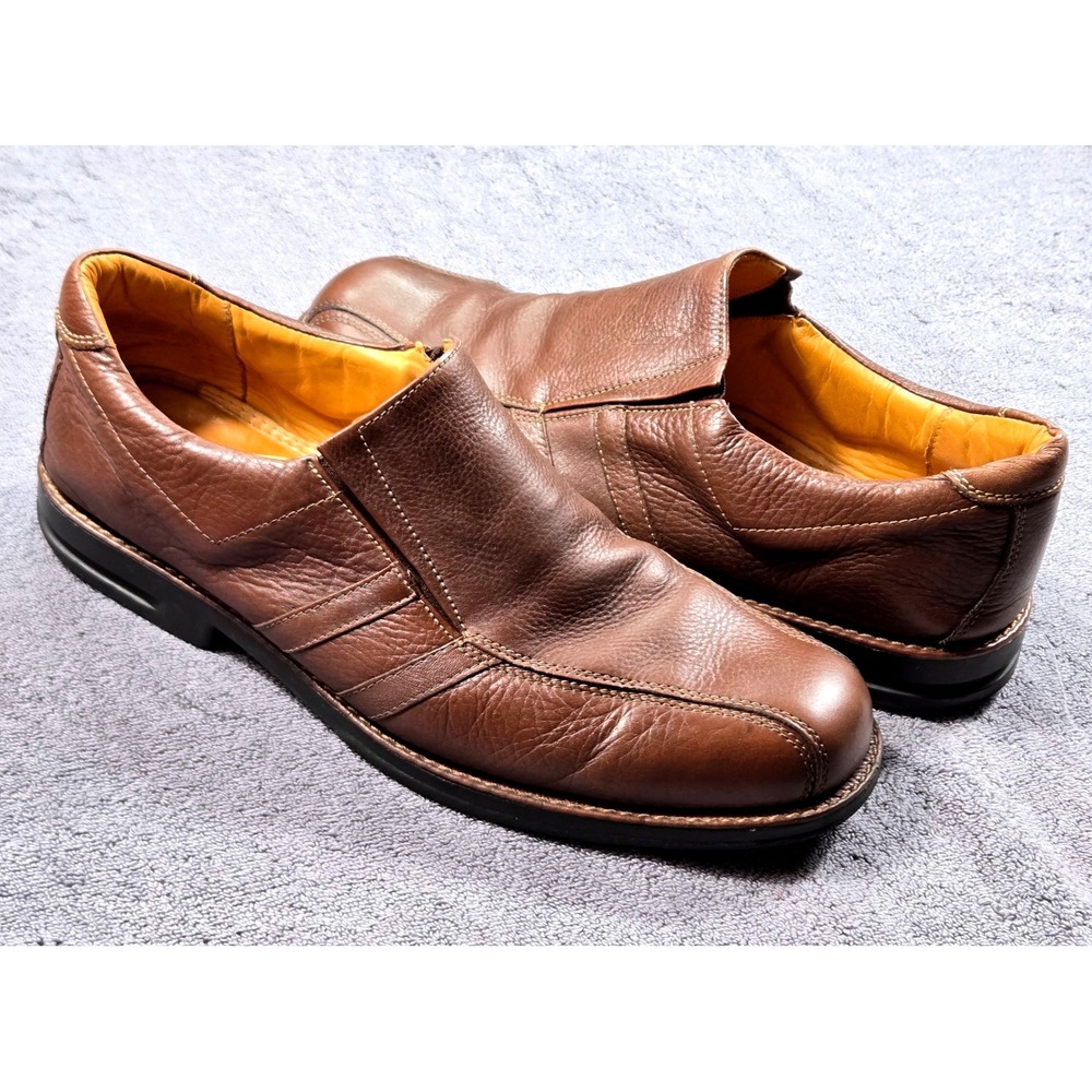 Sandro Moscoloni 6112 Mens Loafers Size 12 D Brown Leather Slip On Dress Shoes